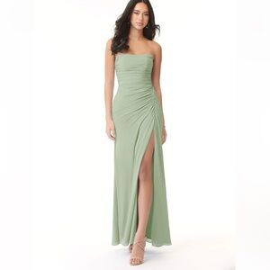 Azazie Darria Sage Green Dress